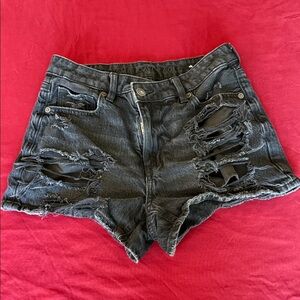 American Eagle Outfitters Ripped Dark Gray Jean Shorts